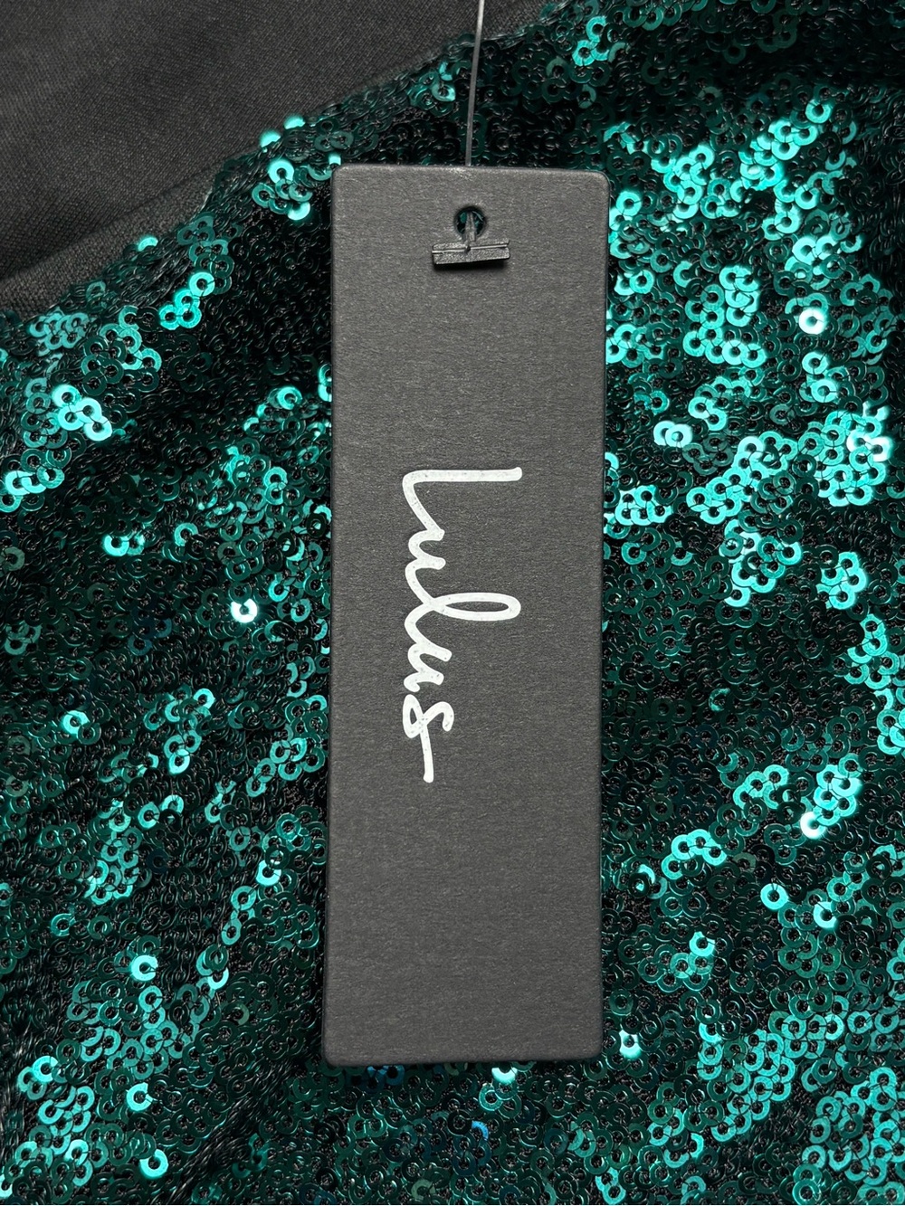 NWT Lulus Get Festive Emerald Green Sequin Bodycon Mini Dress L Large - Picture 16 of 16